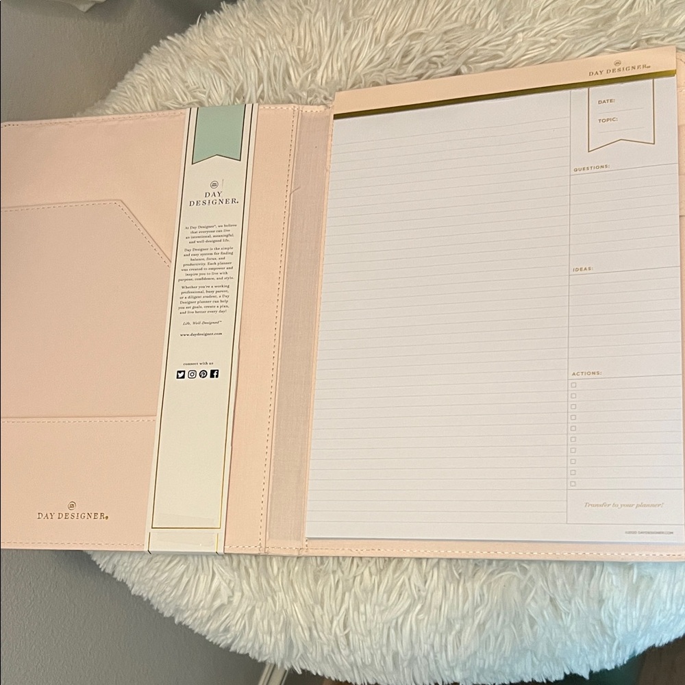 Pink Padfolio Notebook - Picture 3 of 3